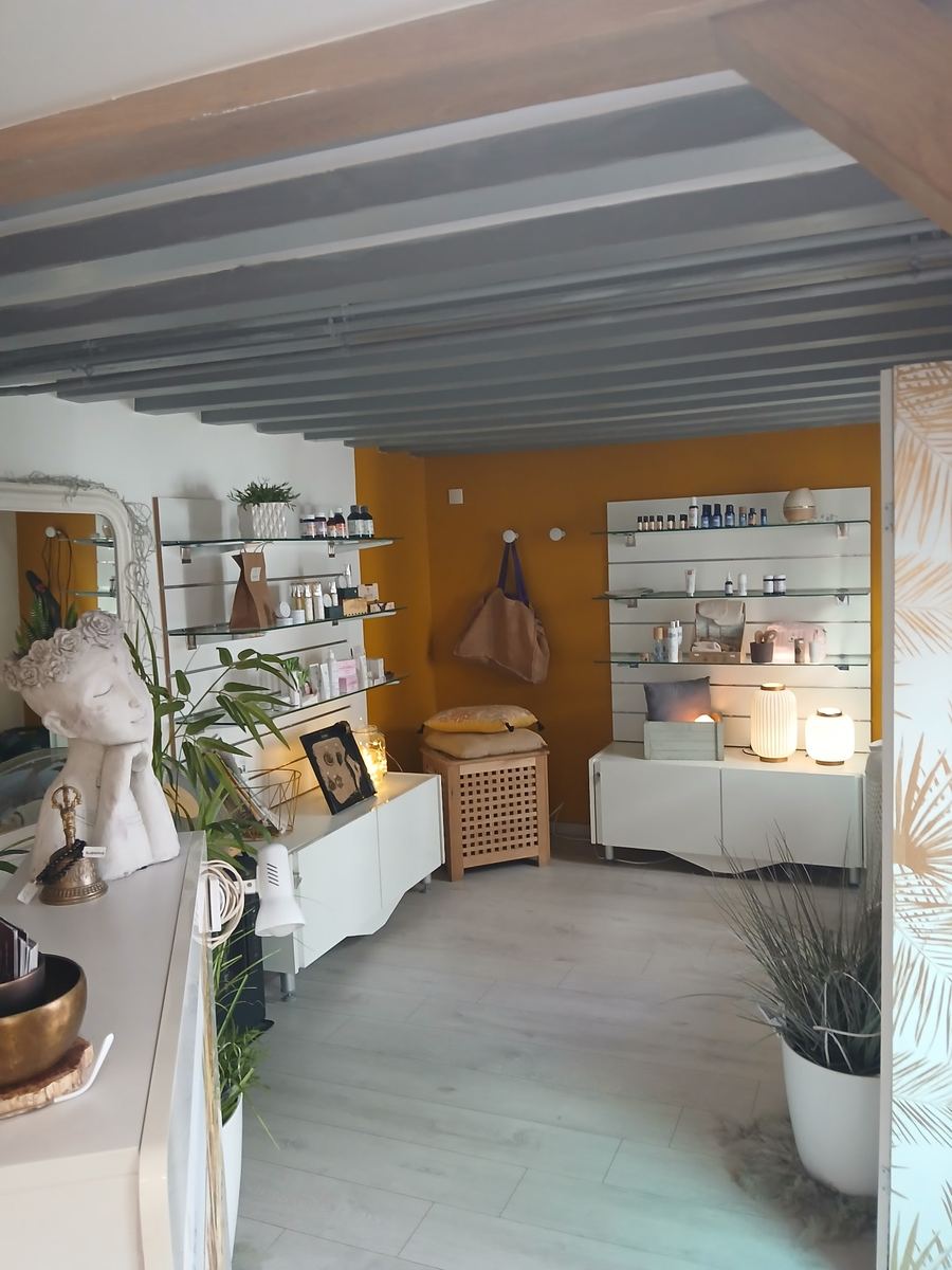 L’espace boutique et ses produits de soin