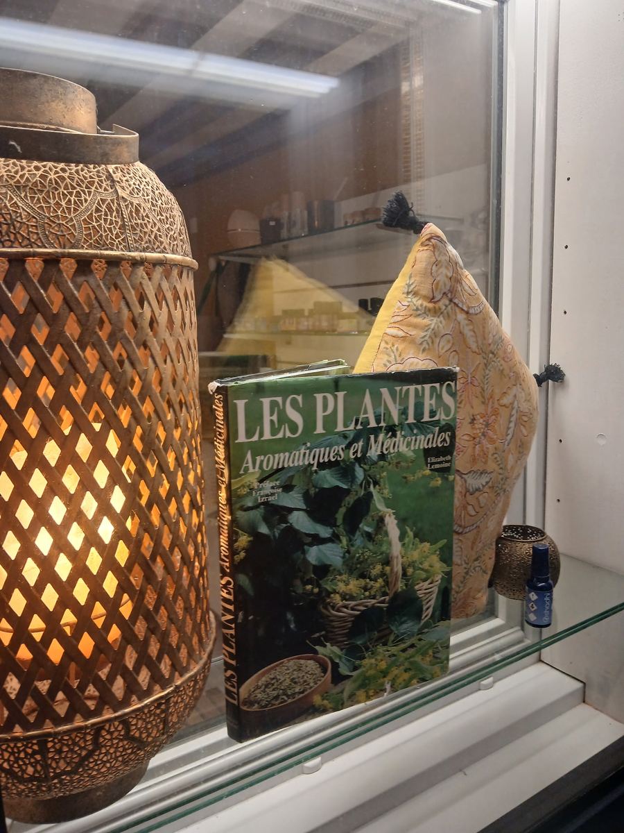 La vitrine de l’institut, lanterne allumée